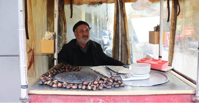 Pişmiş kestane tezgaha düştü