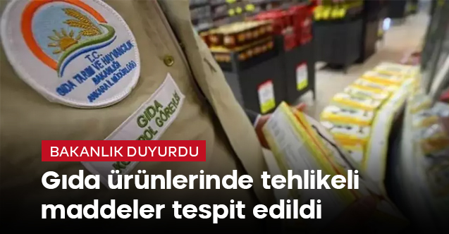 Gıda ürünlerinde tehlikeli maddeler tespit edildi