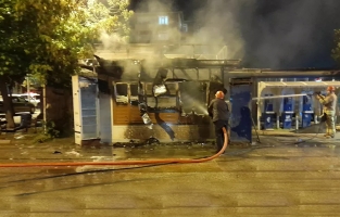 İstanbul Halk Ekmek büfesinde yangın