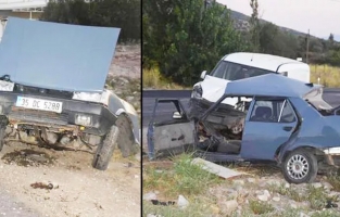 Kazada otomobil ikiye bölündü: İki kişi hayatını kaybetti