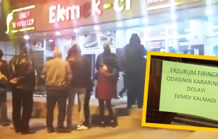 Üretimin durduğu Erzurum'da, fırın önlerinde kuyruk oluştu