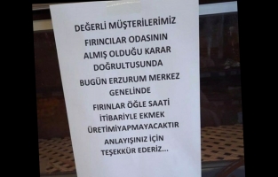Erzurum ve Yozgat'ta fırıncılar ekmek üretimini durdurdu!