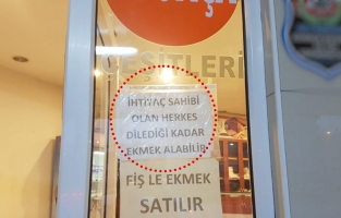 Fırıncı astığı yazıyla taktir topladı
