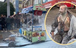 Tezgahı kaldırılmak istenen seyyar satıcı kendini yaktı