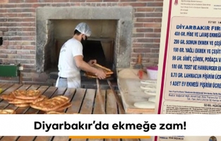 Diyarbakır'da yeni ekmek fiyat tarifesi açıklandı