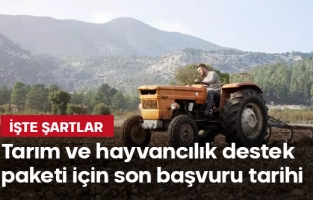 Tarım ve hayvancılık destek paketi 2025 başvurularında son gün yaklaşıyor!