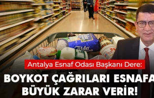 "Boykot çağrıları esnafa büyük zarar verir"