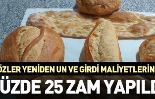 Ekmeğe yüzde 25 oranında zam yapıldı