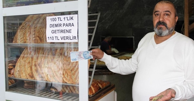 100 lira madeni para getirene 110 lira veriyor